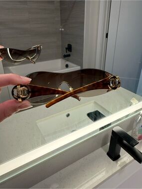 Vintage Chanel Shield Sunglasses